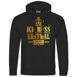 deinshirt Kapuzenpullover Herren Ich muss erstmal gar nix Gold/Lila/Rot/Dunkelblau/Grün/Schwarz