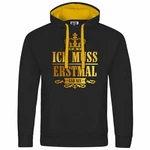 deinshirt Kapuzenpullover Herren Ich muss erstmal gar nix Gold/Gelb/Grün/Dunkelblau/Dunkelgrün