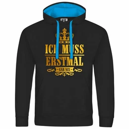 Kapuzenpullover Herren Kapuzenpullover Ich muss erstmal gar nix Mit Print Motiv, Grafik