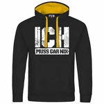 deinshirt Kapuzenpullover Ich muss gar nix Gold/Dunkelblau/Schwarz/Gelb