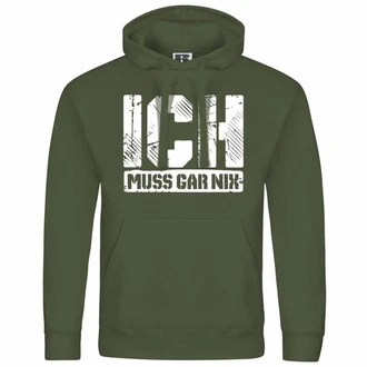 deinshirt Kapuzenpullover Ich muss gar nix Dunkelgrün/Grün/Neonfarben