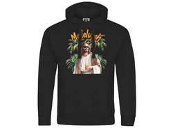deinshirt Kapuzenpullover Mallelujah Mit Print Motiv Schwarz/Orange