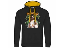 deinshirt Kapuzenpullover Mallelujah Mit Print Motiv Schwarz/Gelb