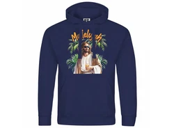 deinshirt Kapuzenpullover Mallelujah Mit Print Motiv Blau/Dunkelblau