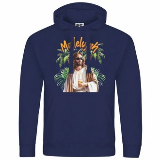 deinshirt Kapuzenpullover Mallelujah Mit Print Motiv Blau/Dunkelblau