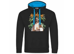deinshirt Kapuzenpullover Mallelujah Mit Print Motiv Schwarz/Orange