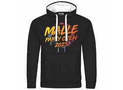 deinshirt Kapuzenpullover Malle Partycrew 2024 Braun/Gelb/Rosa/Schwarz/Rot/Grau
