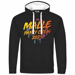 deinshirt Kapuzenpullover Malle Partycrew 2024 Braun/Gelb/Rosa/Schwarz/Rot/Grau