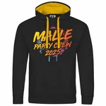 deinshirt Kapuzenpullover Malle Partycrew 2024 Gelb/Rosa/Schwarz