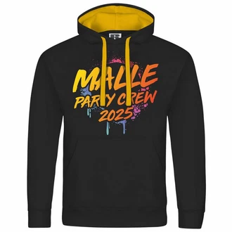 deinshirt Kapuzenpullover Malle Partycrew 2024 Gelb/Rosa/Schwarz