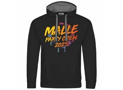 deinshirt Kapuzenpullover Malle Partycrew 2024 Rosa/Gelb/Braun/Rot/Schwarz/Grau