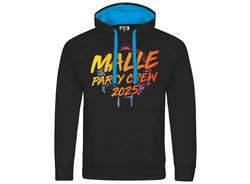 deinshirt Kapuzenpullover Malle Partycrew 2024 Schwarz/Braun/Gelb/Rosa/Mischfarben/Rot