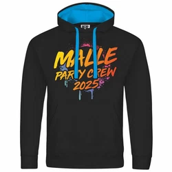 deinshirt Kapuzenpullover Malle Partycrew 2024 Schwarz/Braun/Gelb/Rosa/Mischfarben/Rot