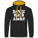 deinshirt Kapuzenpullover Herren Never walk alone Schwarz/Gelb/Dunkelblau deinshirt Kapuzenpullover Herren Never walk alone Schwarz/Gelb/Dunkelblau