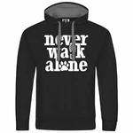 deinshirt Kapuzenpullover Herren Never walk alone Schwarz/Dunkelblau