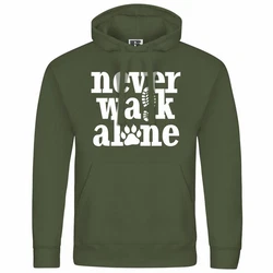 deinshirt Kapuzenpullover Herren Never walk alone 