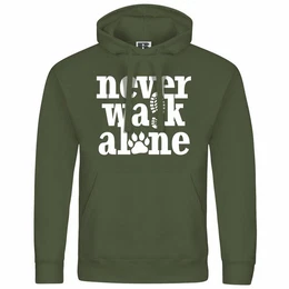 Kapuzenpullover Herren Kapuzenpullover Never walk alone Mit Print Motiv, Grafik