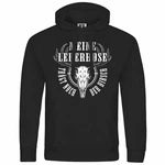 deinshirt Kapuzenpullover Herren Meine Lederhose trägt noch der Hirsch Mit Print Motiv Schwarz