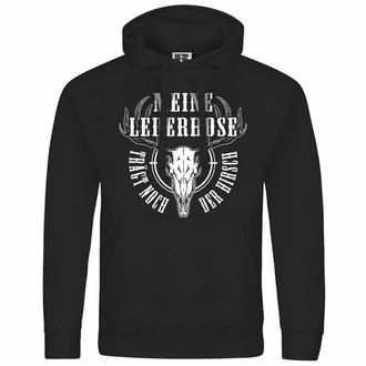 deinshirt Kapuzenpullover Herren Meine Lederhose trägt noch der Hirsch Mit Print Motiv Schwarz