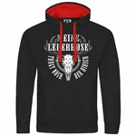 deinshirt Kapuzenpullover Herren Meine Lederhose trägt noch der Hirsch Mit Print Motiv Schwarz/Rot