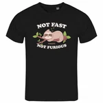 deinshirt Print-Shirt Herren T-Shirt Faultier Not Fast Not Furious Funshirt Schwarz/Rosa/Braun