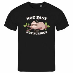 deinshirt Print-Shirt Herren T-Shirt Faultier Not Fast Not Furious Funshirt Schwarz/Rosa/Braun