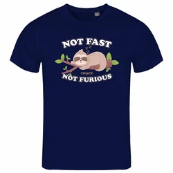 deinshirt Print-Shirt Herren T-Shirt Faultier Not Fast Not Furious Funshirt Schwarz/Hellblau/Dunkelblau/Blau/Lila