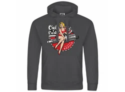 deinshirt Kapuzenpullover Only Cash Mit Print Motiv Dunkelgrau/Beige/Hellgrau/Rot/Grau
