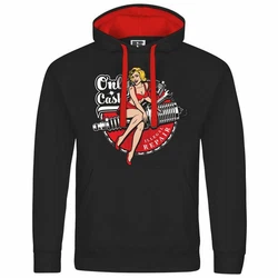 deinshirt Kapuzenpullover Only Cash Mit Print Motiv Rot/Schwarz/Dunkelrot