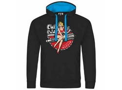 deinshirt Kapuzenpullover Only Cash Mit Print Motiv Schwarz/Rot/Blau