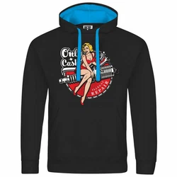 deinshirt Kapuzenpullover Only Cash Mit Print Motiv Schwarz/Rot/Blau