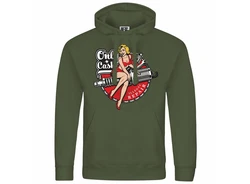 deinshirt Kapuzenpullover Only Cash Mit Print Motiv Dunkelgrün/Grün