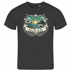 deinshirt Print-Shirt Herren T-Shirt Ich Liebe das Meer Funshirt 
