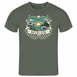 deinshirt Print-Shirt Herren T-Shirt Ich Liebe das Meer Funshirt 