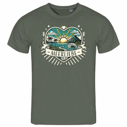 Print-Shirt Herren T-Shirt Ich Liebe das Meer Funshirt mit Motiv