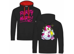 deinshirt Kapuzenpullover Herren PARTY Einhorn Rosa/Rot