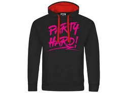 deinshirt Kapuzenpullover Herren PARTY Einhorn Rosa/Rot