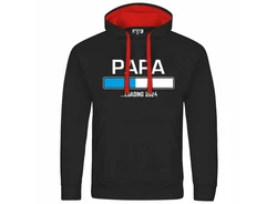 deinshirt Kapuzenpullover Papa loading Mit Print Motiv Grafik Braun/Rot