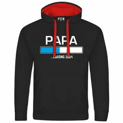 deinshirt Kapuzenpullover Papa loading Mit Print Motiv Grafik Braun/Rot