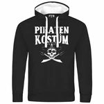 deinshirt Kapuzenpullover PIRATENKOSTM Grau/Hellblau