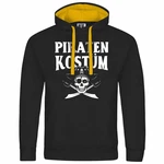 deinshirt Kapuzenpullover PIRATENKOSTM Grau/Gelb/Hellblau