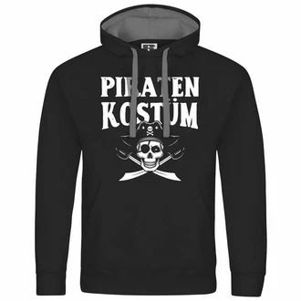 deinshirt Kapuzenpullover PIRATENKOSTM Grau
