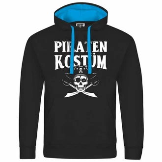 deinshirt Kapuzenpullover PIRATENKOSTM Grau/Hellblau/Blau deinshirt Kapuzenpullover PIRATENKOSTM Grau/Hellblau/Blau