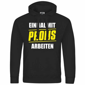 deinshirt Kapuzenpullover Einmal mit Profis arbeiten Braun/Schwarz/Grau/Dunkelgrau