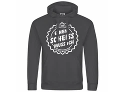 deinshirt Kapuzenpullover Herren Mit Print Motiv Hellgrau/Dunkelgrau/Creme/Grün/Schwarz