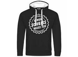 deinshirt Kapuzenpullover Herren Mit Print Motiv Creme/Schwarz/Weiß/Beige