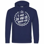 deinshirt Kapuzenpullover Herren Mit Print Motiv Dunkelblau/Weiß/Hellblau/Blau