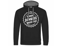 deinshirt Kapuzenpullover Herren Mit Print Motiv Creme/Beige/Schwarz/Weiß