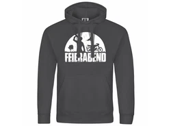 deinshirt Kapuzenpullover Herren Feierabend Simson Print Motiv Grafik Orange/Grau