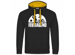 deinshirt Kapuzenpullover Herren Feierabend Simson Print Motiv Grafik Orange/Gelb/Grau